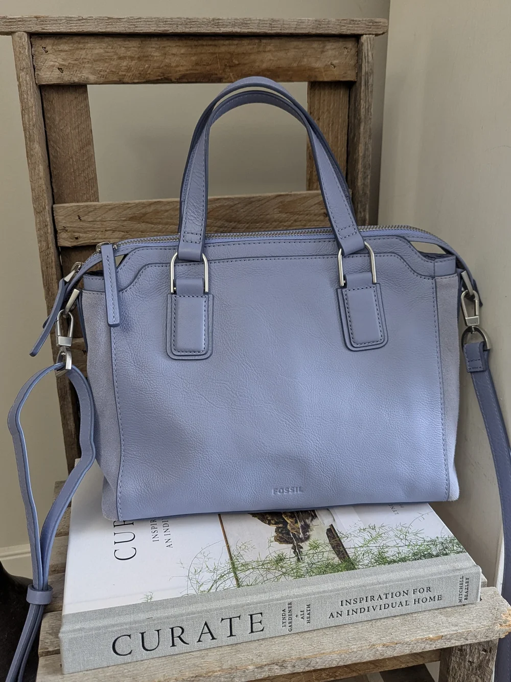 Fossil Leather Satchel with Removable Crossbody Strap - Picture 4 of 14